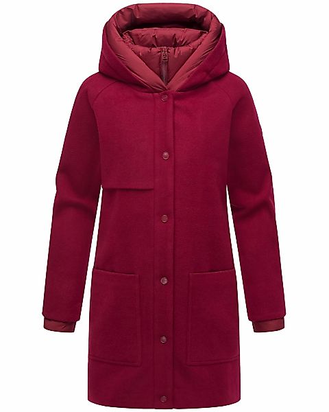 Navahoo Kurzmantel "Flauschwunder 14", Damen Mantel in Wolloptik mit abnehm günstig online kaufen