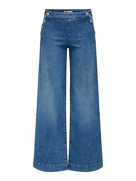 ONLY High-waist-Jeans ONLMADISON HW BUTTON WIDE DNM GEN769NOOS günstig online kaufen