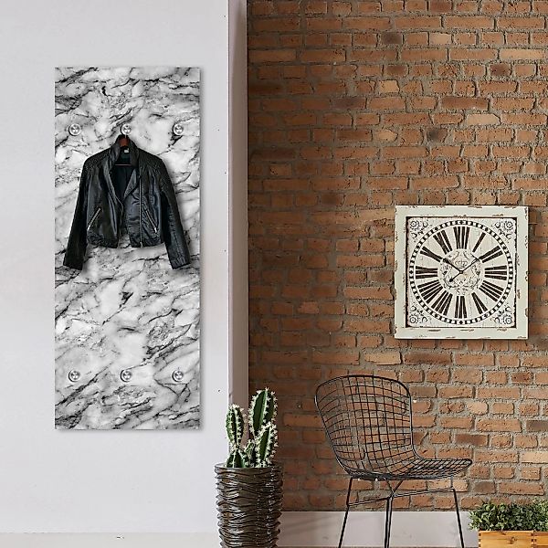 queence Garderobenleiste "Marmor" mit 6 Haken, 50 x 120 cm günstig online kaufen
