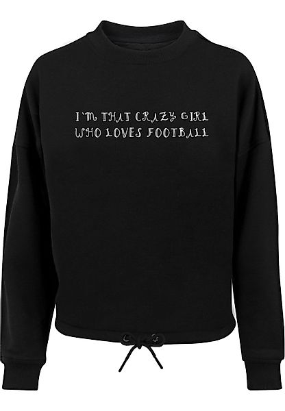 Merchcode Sweater "Merchcode Damen Ladies Crazy Football Girl Oversize Crew günstig online kaufen