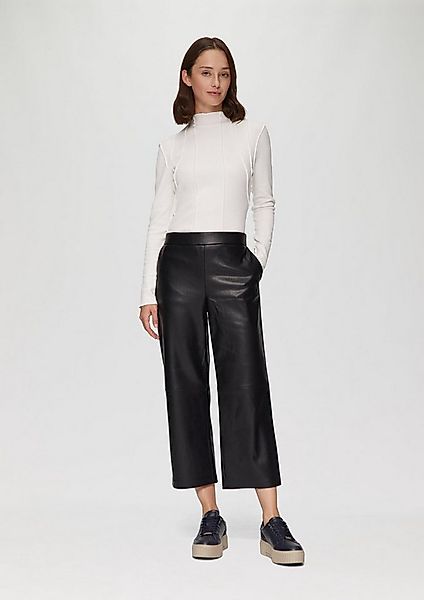 s.Oliver Culotte Hose Culotte aus Lederimitat mit Nahtdetails günstig online kaufen