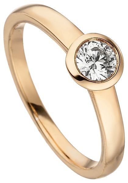 JOBO Fingerring "Ring mit Diamant Brillant 0,25 ct.", 585 Roségold günstig online kaufen