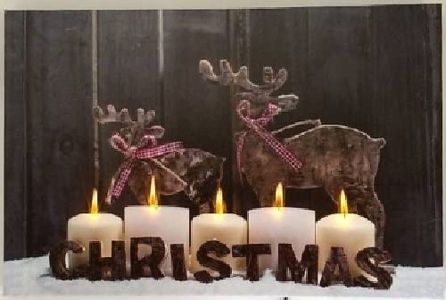 Luna24 simply great ideas... Leinwandbild LED Leinwandbild Weihnachts Kerze günstig online kaufen