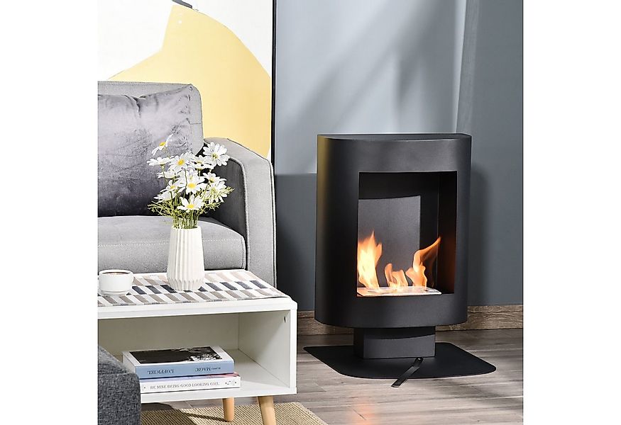 HOMCOM Echtfeuer-Dekokamin Alkohol-Kamin, Bio-Ethanol-Brenner, 1,5L, 3 Std. günstig online kaufen