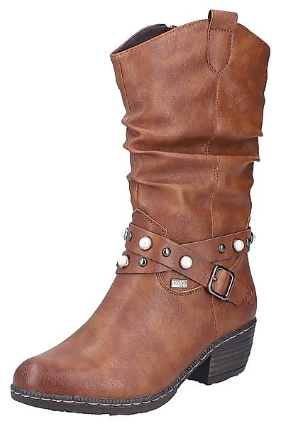 Rieker Westernstiefel, Cowboystiefel, Blockabsatz, mit wasserabweisender günstig online kaufen