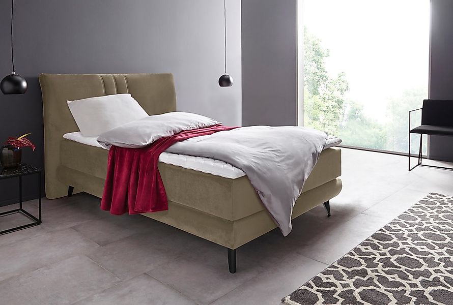 Places of Style Boxspringbett "Skien", incl. Kaltschaumtopper, 2 Härtegrade günstig online kaufen