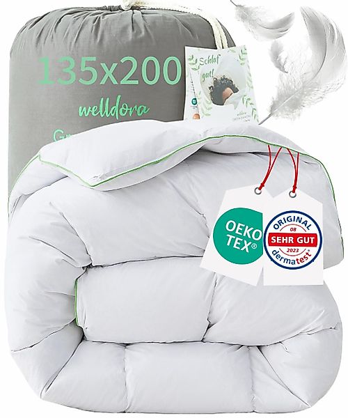 Welldora Daunenbettdecke, Komfort Allergiker Bettdecke Winter, günstig online kaufen