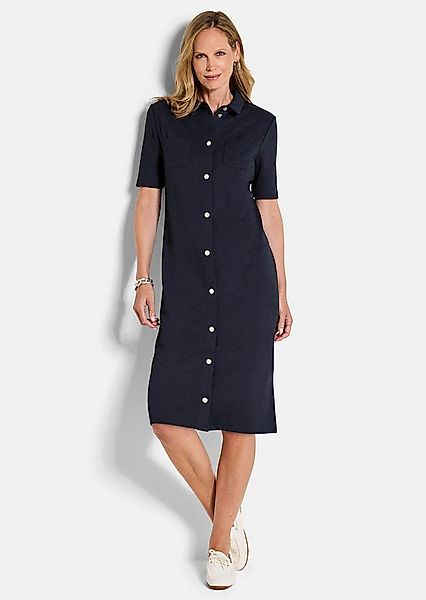 GOLDNER Jerseykleid Polokleid in maritimen Look Midikleid mit Hemdkragen, K günstig online kaufen