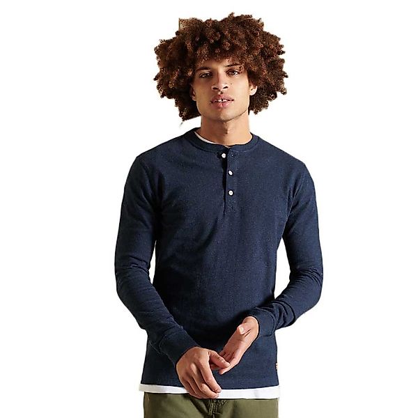 Superdry Grandad Langarm-t-shirt XL Trench Navy Marl günstig online kaufen