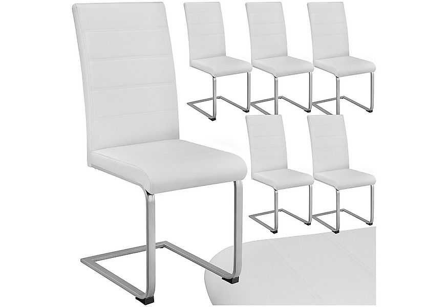 tectake Esszimmerstuhl Schwingstühle, gepolstert mit Kunstlederbezug, 41 x günstig online kaufen