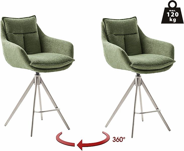 MCA furniture Bistrostuhl "Parker Tresenstuhl mit Armlehnen Tresenhocker" ( günstig online kaufen