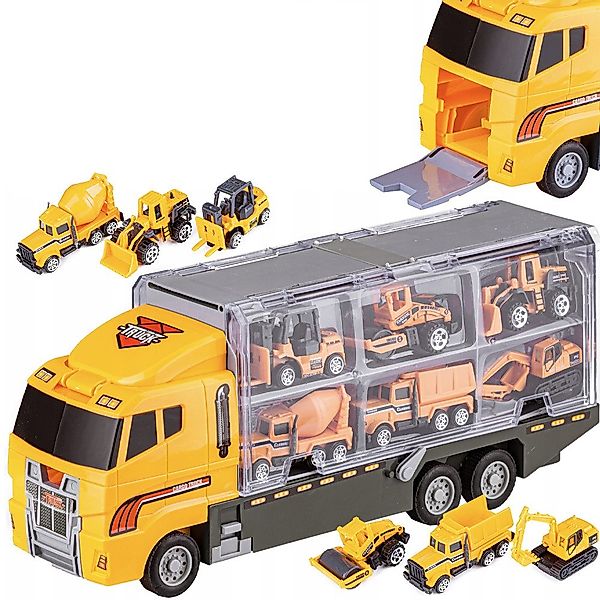 MODFU Spielzeug-LKW 7 in1 Baustellen-Fahrzeugset mit günstig online kaufen
