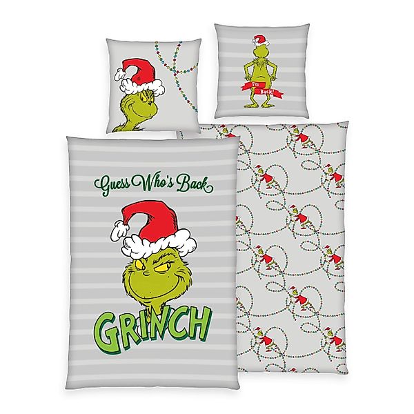Familando Wendebettwäsche Grinch für Weihachten 135x200 günstig online kaufen