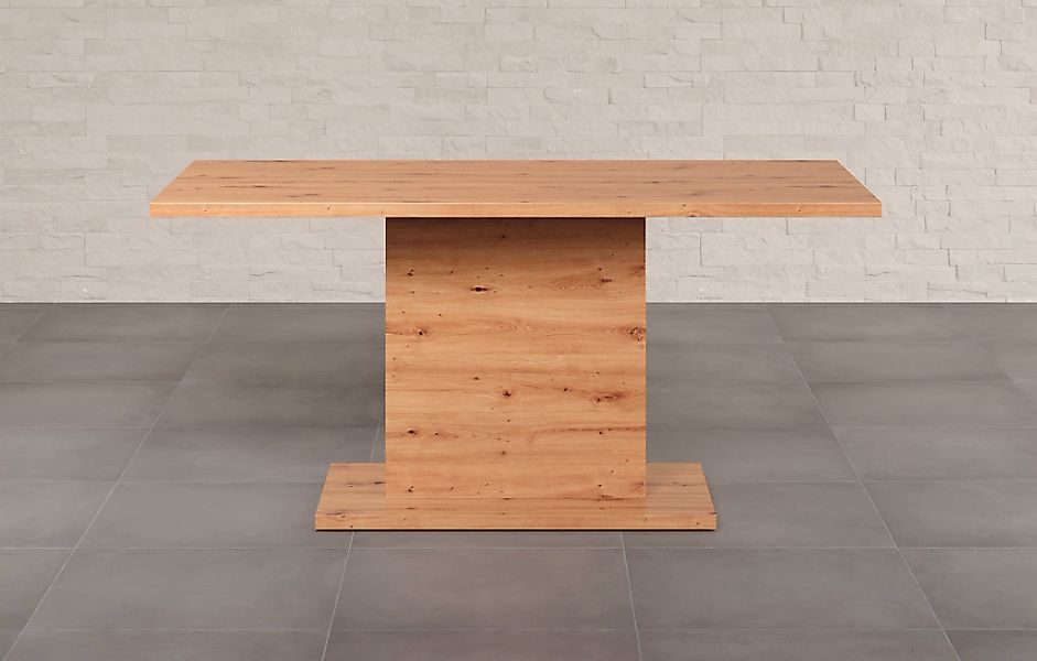 Home affaire Esstisch "Ambres" Säulen-Esstisch - (B/T/H) 160/80/76 cm günstig online kaufen