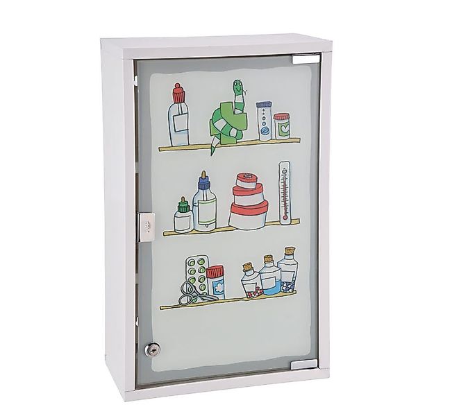 Spetebo Medizinschrank XXL Metall Medizinschrank Glastür günstig online kaufen