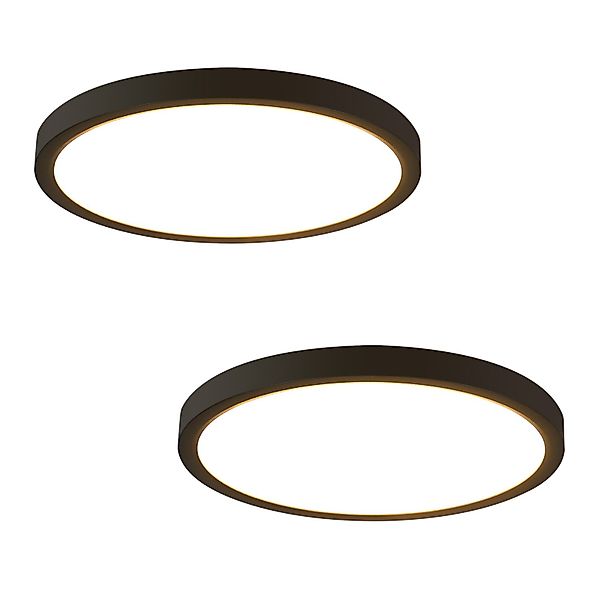 ZMH LED Deckenleuchte Wohnzimmer Rund Flach günstig online kaufen