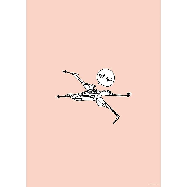 Disney Poster Star Wars Pew Pew Rosa 50 x 70 cm 612182 günstig online kaufen