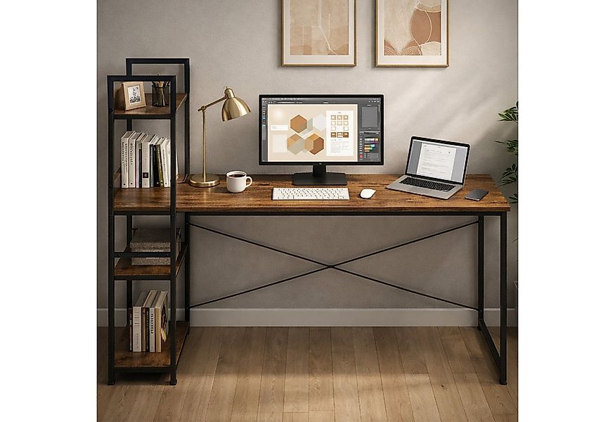 ANYSUN Schreibtisch Computertisch mit Regalböden rechts oder Links (1-St., günstig online kaufen