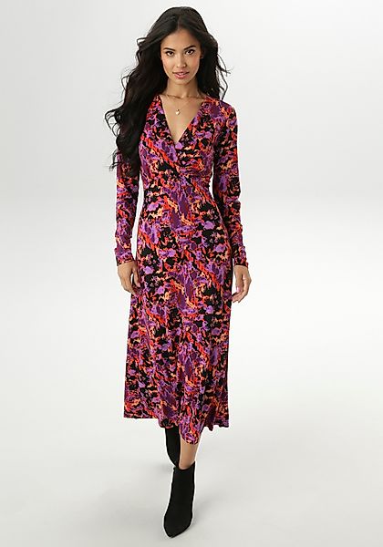 Aniston SELECTED Maxikleid mit V-Ausschnitt in günstig online kaufen