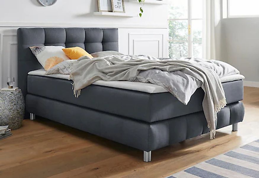 andas Boxspringbett "Salo XXL", in Samtoptik oder Struktur, 6 Breiten in Üb günstig online kaufen