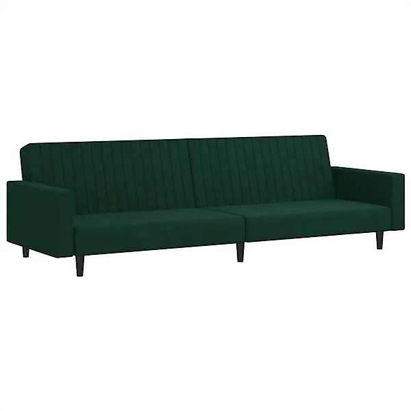 vidaXL Schlafsofa 2-Sitzer Dunkelgrün Samt 375939 günstig online kaufen