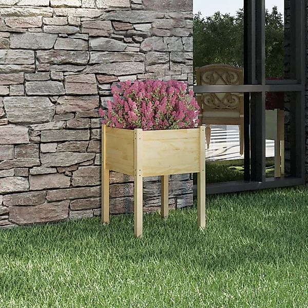 vidaXL Blumentopf Pflanzkübel 50x50x70 cm Massivholz günstig online kaufen