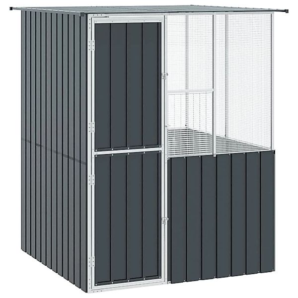 vidaXL Vogelkäfig Anthrazit 154 x 154 x 200 cm Verzinkter Stahl 3325168 günstig online kaufen