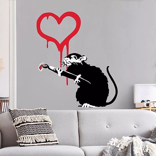 Wandtattoo Love Rat - Brandalised ft. Graffiti by Banksy günstig online kaufen
