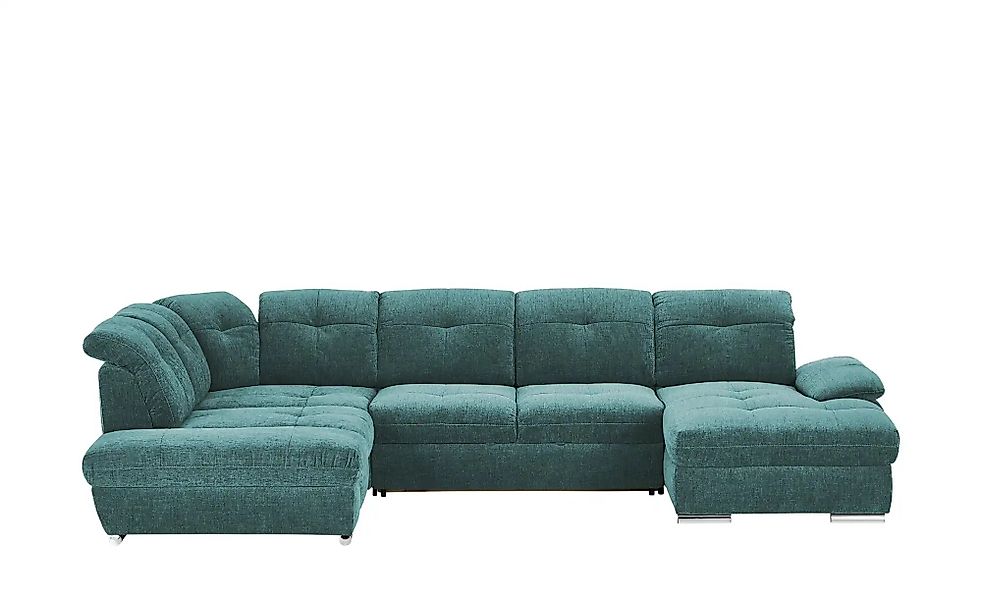 Wohnlandschaft  Gladys ¦ türkis/petrol ¦ Maße (cm): B: 377 H: 103 T: 246.0 günstig online kaufen