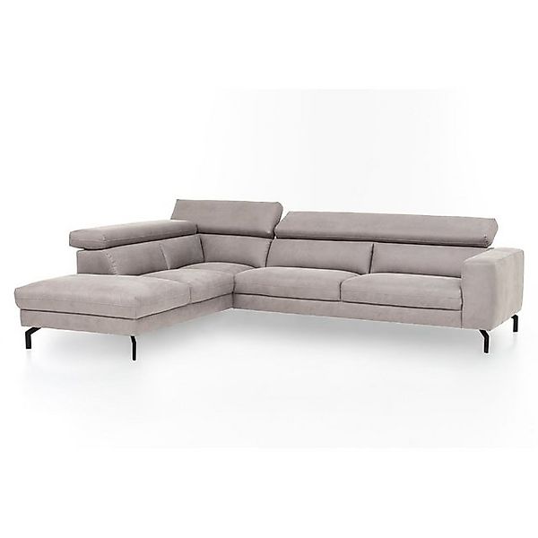 Lomadox Ecksofa CASSINO-155, L-Form, verstellbares Kopfteil, Vintageoptik g günstig online kaufen