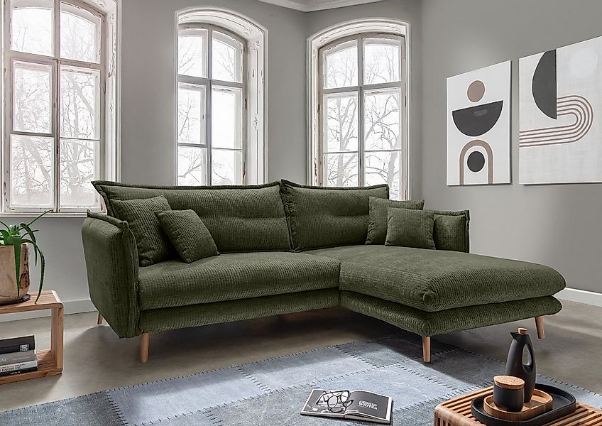 INOSIGN Ecksofa "Lazio modern und bequem, schmale Armlehnen, tolle Detailve günstig online kaufen