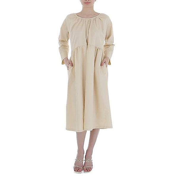 Ital-Design Sommerkleid Damen Boho/Hippie Sommerkleid in Beige günstig online kaufen