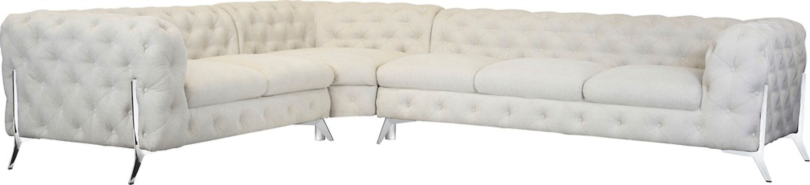 Leonique Chesterfield-Sofa "Amaury L-Form", großes Ecksofa, Chesterfield-Op günstig online kaufen