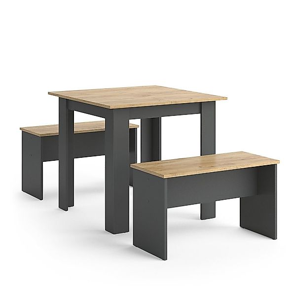 Vicco Essgruppe Sentio, Anthrazit/Goldkraft Eiche, 80 günstig online kaufen