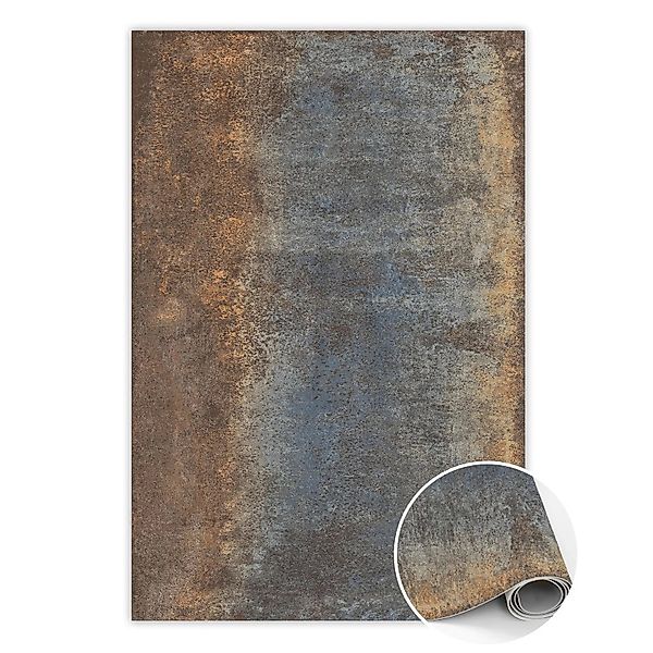 Tulup Teppich Rostiges Blech Vinyl Vloerkleed 60x90 cm Grau Vinyl Tapijt PV günstig online kaufen