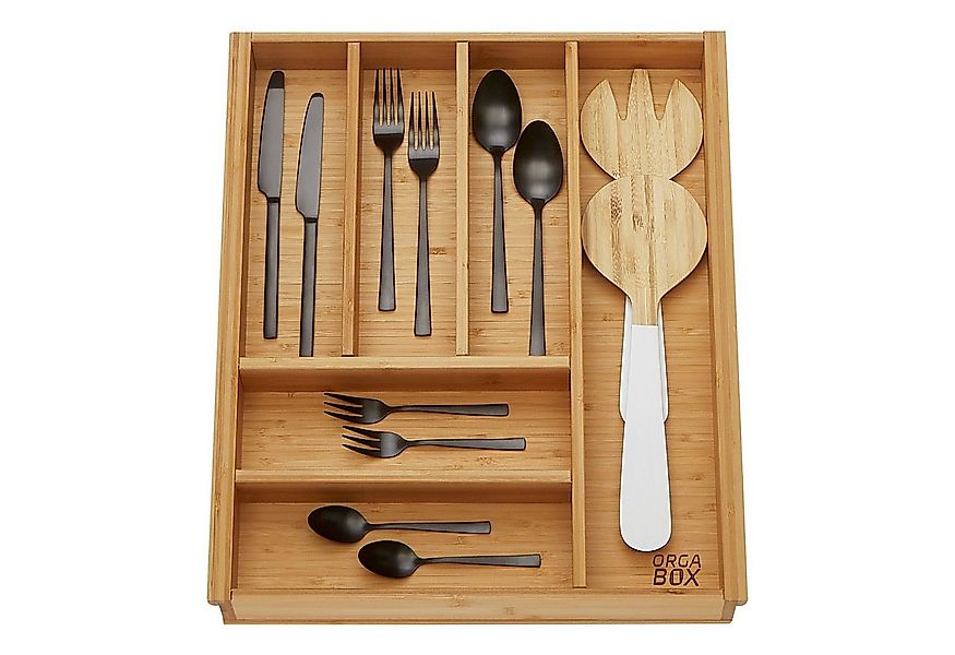 SO-TECH® Besteckeinsatz Bambus Besteckkasten ORGA-BOX 3 für Nobilia-Küche a günstig online kaufen