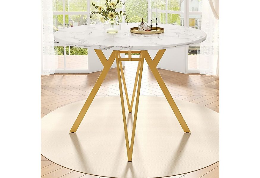 KLAM HOME Esstisch Runder Esstisch (100×100×76cm), Küchen-Esstisch, runder günstig online kaufen