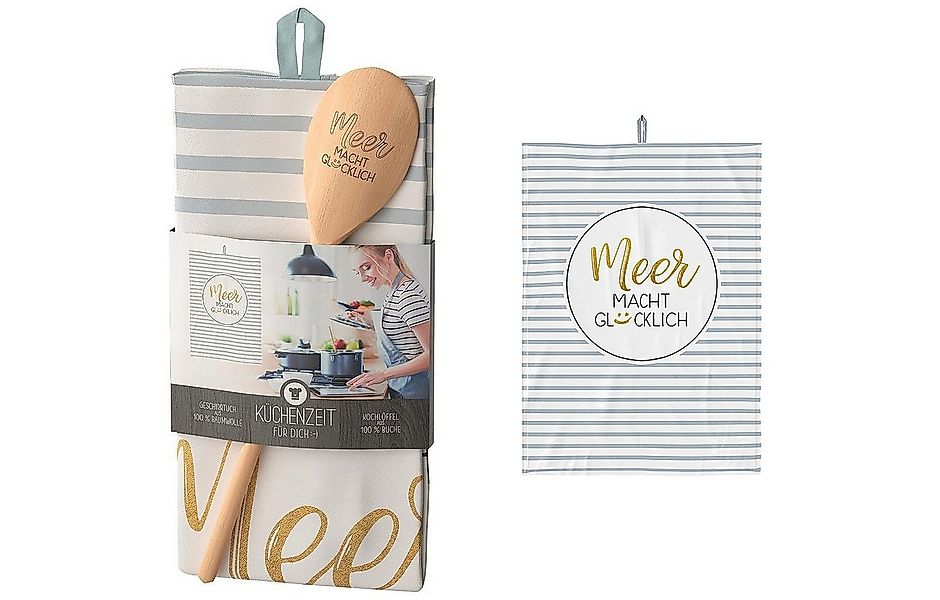 La Vida Geschirrtuch Geschirrtuch mit Kochlöffel Geschenk Set Küchenzeit La günstig online kaufen