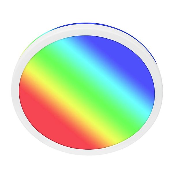 Briloner LED-Deckenleuchte Kada RGB+W Fernbedienung Ø 29,5 cm x 2,8 cm Weiß günstig online kaufen