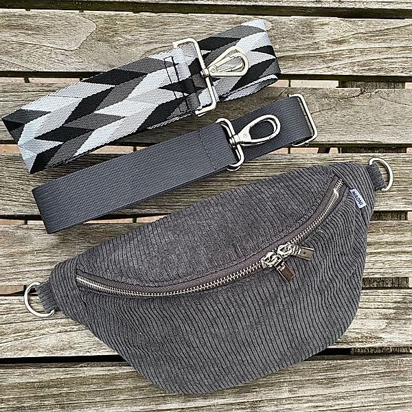 MAONI Bauchtasche Cord Dunkelgrau mit zwei günstig online kaufen