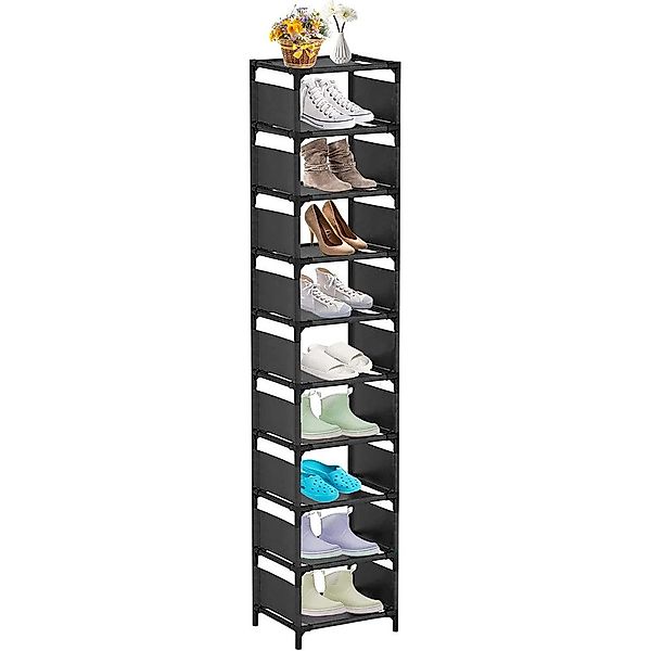 NUODWELL Schuhregal 10 Ebenen Schmales Schuhregal, günstig online kaufen