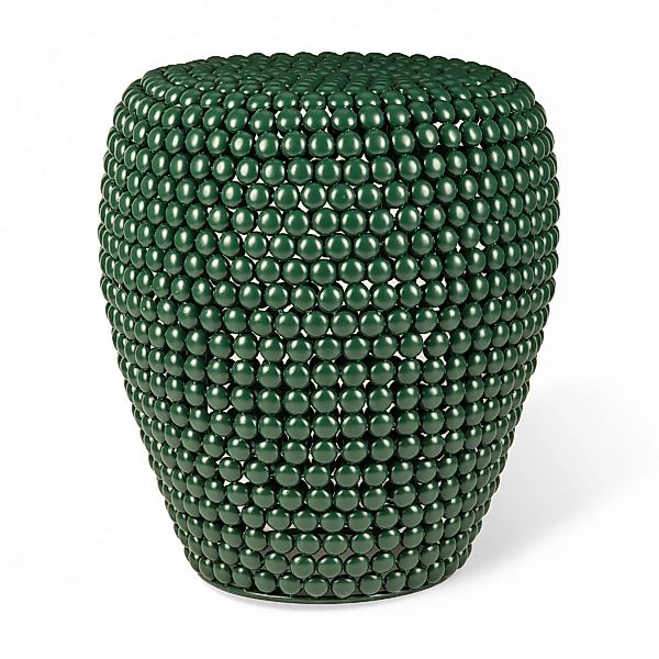 pols potten - Dot Hocker - grün/pulverbeschichtet, matt/H 46cm x Ø 40cm günstig online kaufen