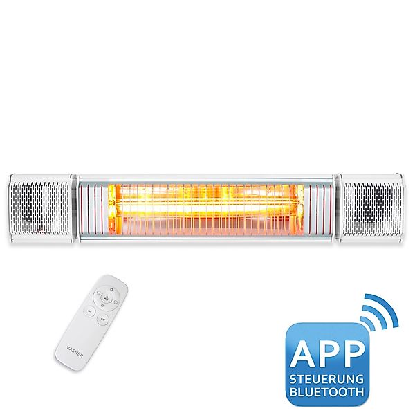 Vasner Heizstrahler "Bluetooth, weiß, Appino BEATZZ" 2.000 W Wand / Decke m günstig online kaufen