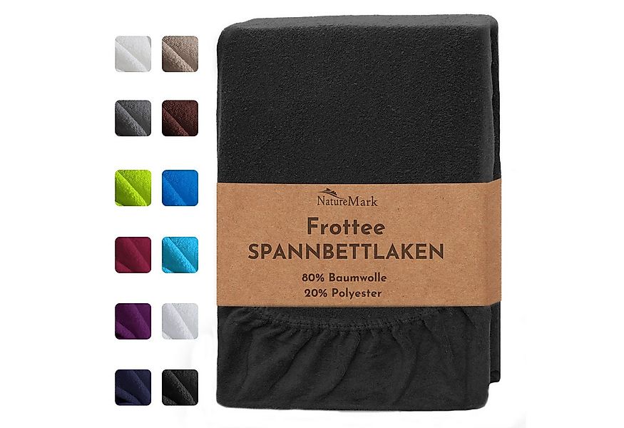 NatureMark Spannbettlaken Frottee Spannbetttuch, 80% Baumwolle / 20% Polyes günstig online kaufen