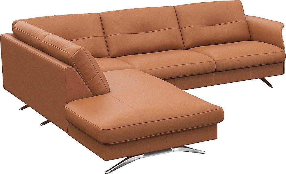 FLEXLUX Ecksofa »Glow, super bequem durch hochwertigem Sitzaufbau mit Feder günstig online kaufen