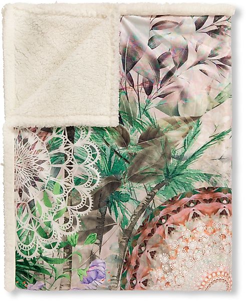 hip Plaid »Indah«, Sehr Weich, Kuscheldecke, 130x160 cm, Wendeoptik,Blumen günstig online kaufen