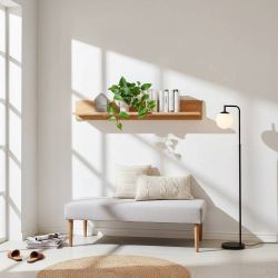 Massivholz Wandboard aus Eiche geölt Bücher günstig online kaufen