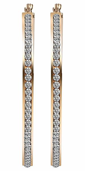 Adelia´s Paar Creolen "Damen Ohrringe – Creole aus Edelstahl mit Strass Ste günstig online kaufen