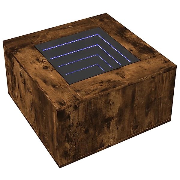 vidaXL LED-Couchtisch Räuchereiche 60x60x40 cm Holzwerkstoff 847571 günstig online kaufen