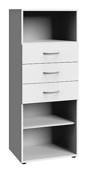 Regal Breite ca. 40 cm inkl. 3 Schubladen MULTIRAUMKONZEPT von Wimex / Weiß günstig online kaufen